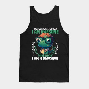 I am Awesome I Am A T Rex Tank Top